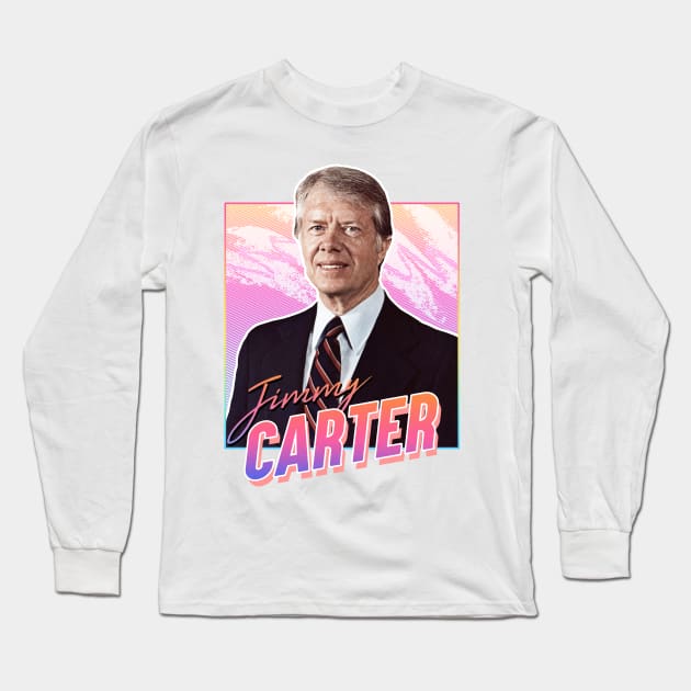 Jimmy Carter - Retro Long Sleeve T-Shirt by PiedPiper